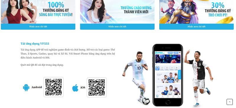 Hướng dẫn bet thủ tải App vf555 trên IOS